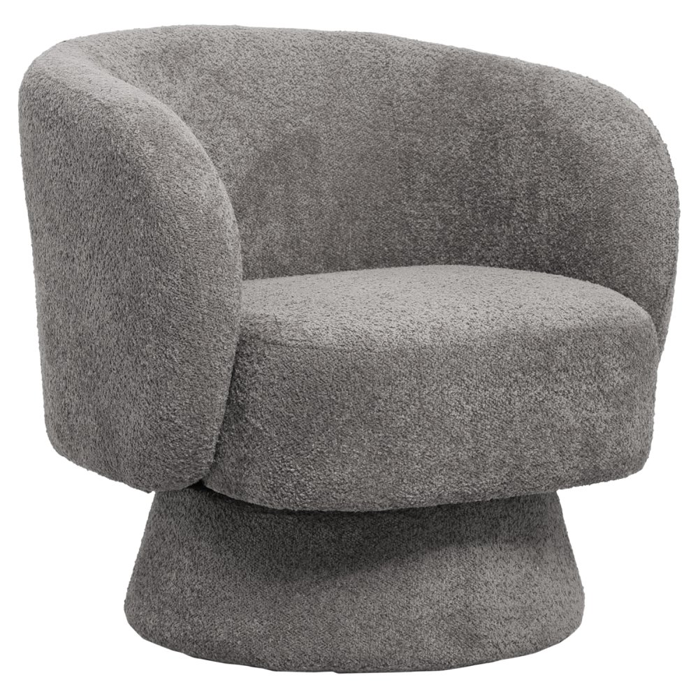 SESSEL GRAU BOUCLE STOFF 78x81x77Hcm