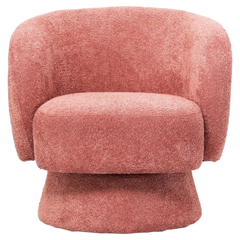 SESSEL PINK BOUCLE STOFF 78x81x77Hcm