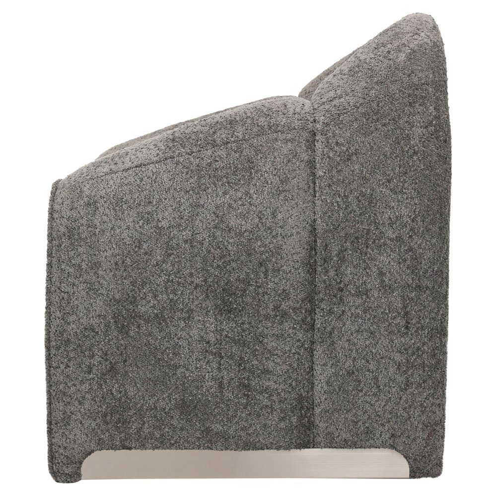 SESSEL MIT GRAUEM BOUCLE-STOFF 81x64x74cm