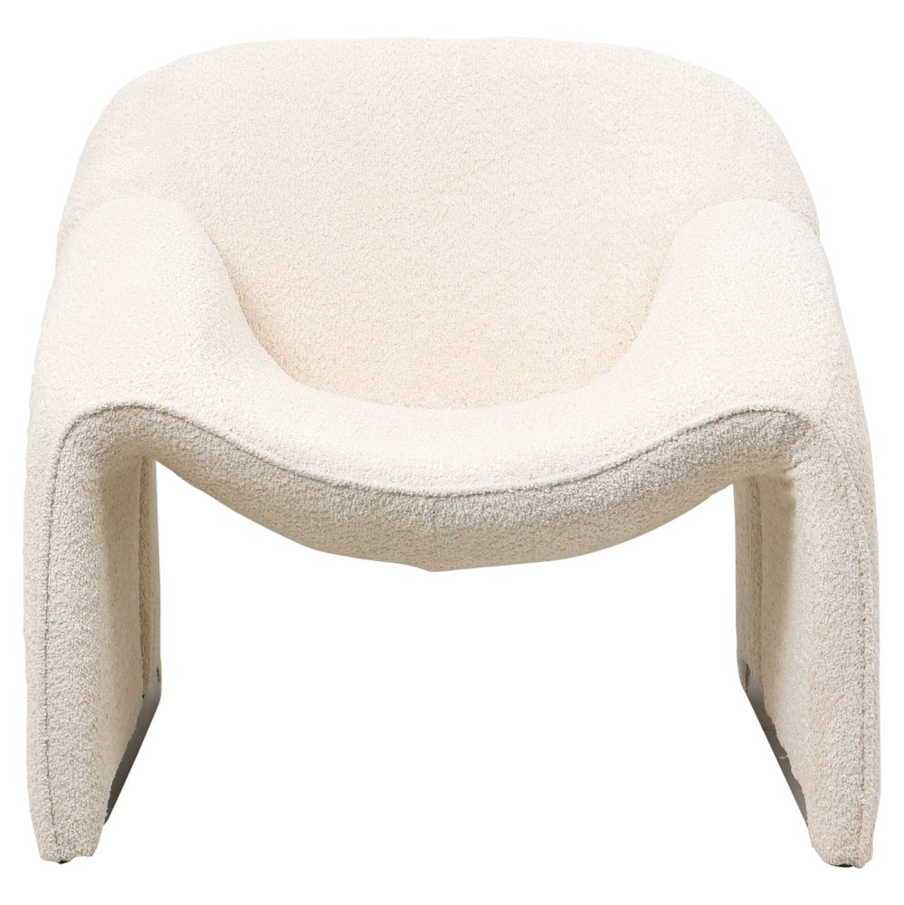 SESSEL MIT EKRU BUCLE-STOFF 81x64x74cm