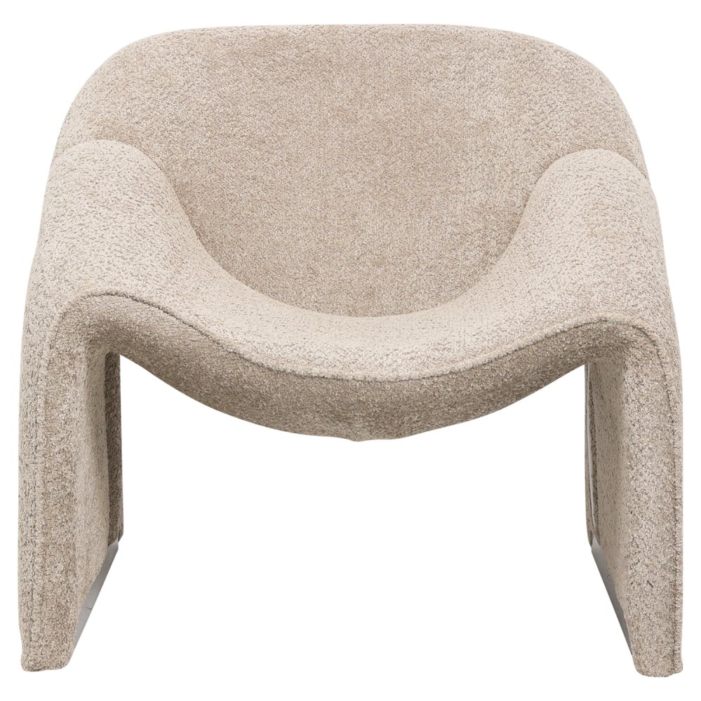 SESSEL MIT BEIGEM BUCLE-STOFF 81x64x74cm
