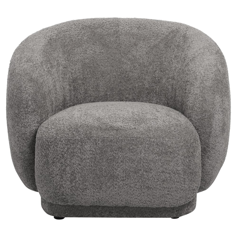 SESSEL GRAU BOUCLE-STOFF 93x87x78H cm