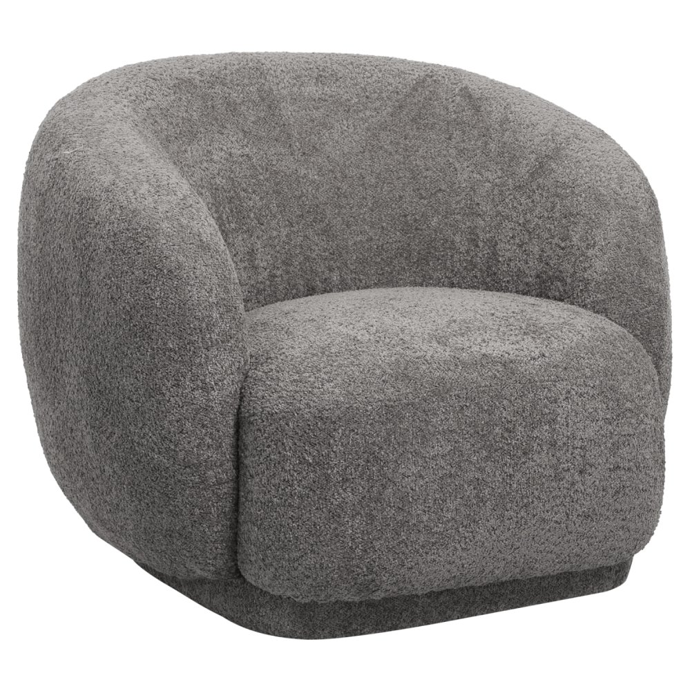 SESSEL GRAU BOUCLE-STOFF 93x87x78H cm