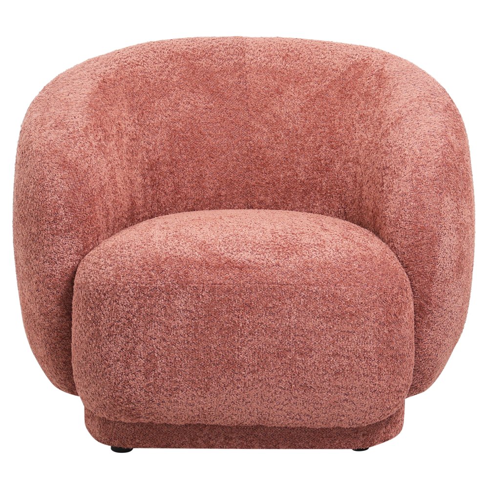 ARMCHAIR PINK BOUCLE FABRIC 93x87x78H cm