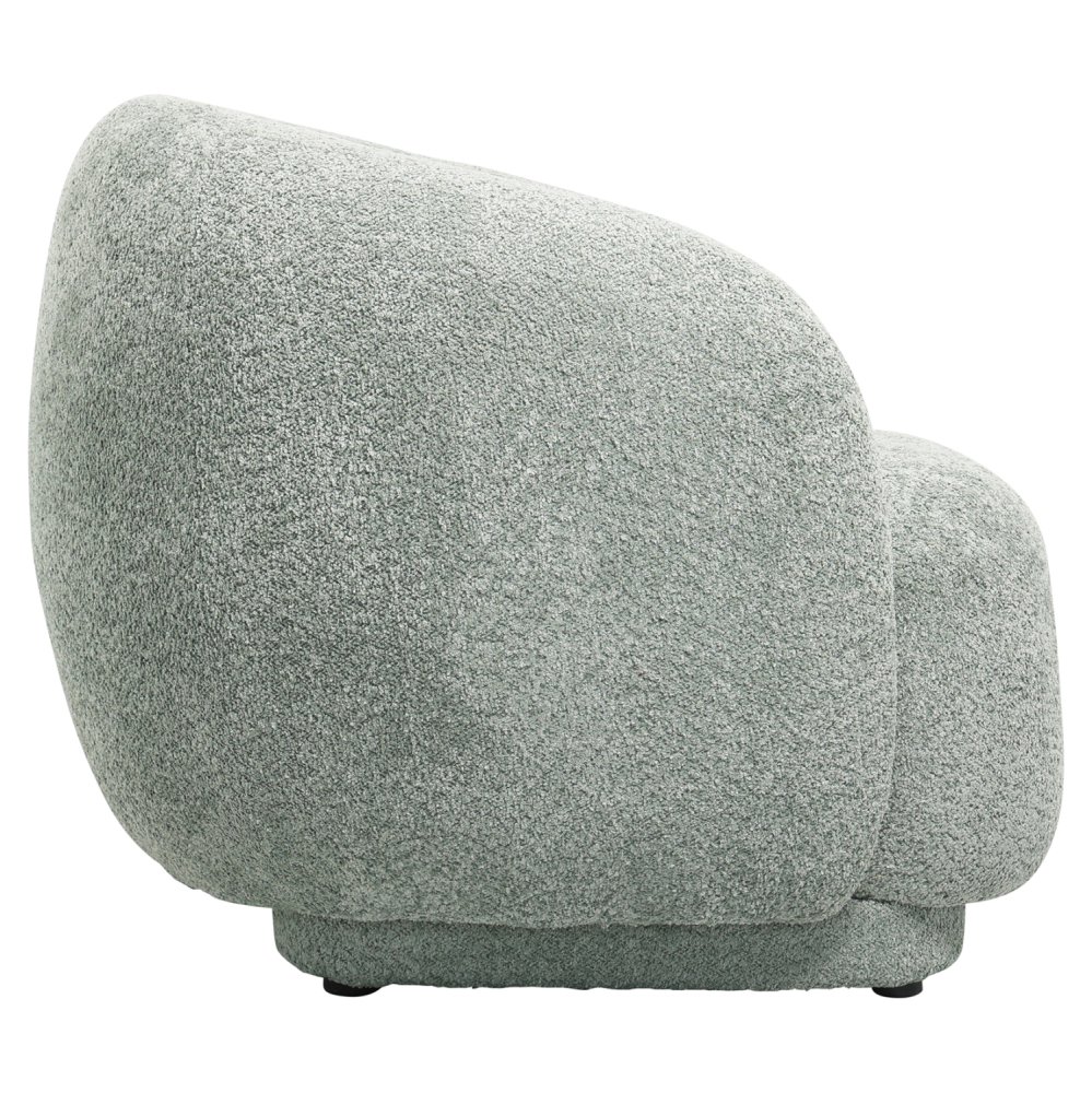 ARMCHAIR PISTACHIO GREEN BOUCLE FABRIC 93x87x78H cm