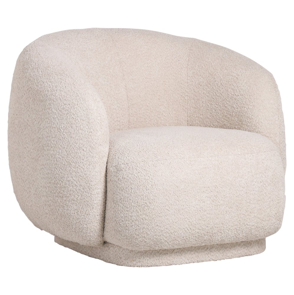 ARMCHAIR ECRU BOUCLE FABRIC 93x87x78H cm