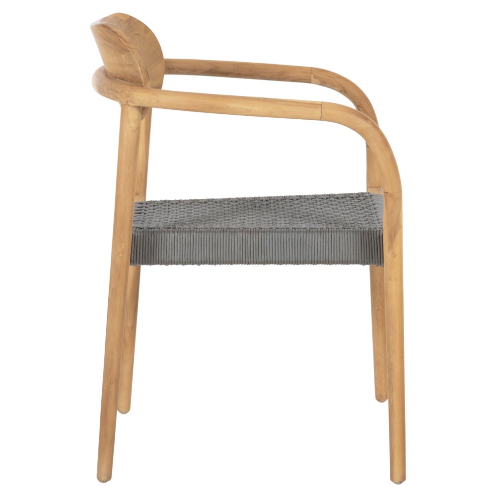 ΠΟΛΥΘΡΟΝΑ ΞΥΛΟ TEAK ΦΥΣΙΚΟ & ΓΚΡΙ ΣΧΟΙΝΙ 55x54x80Yεκ.