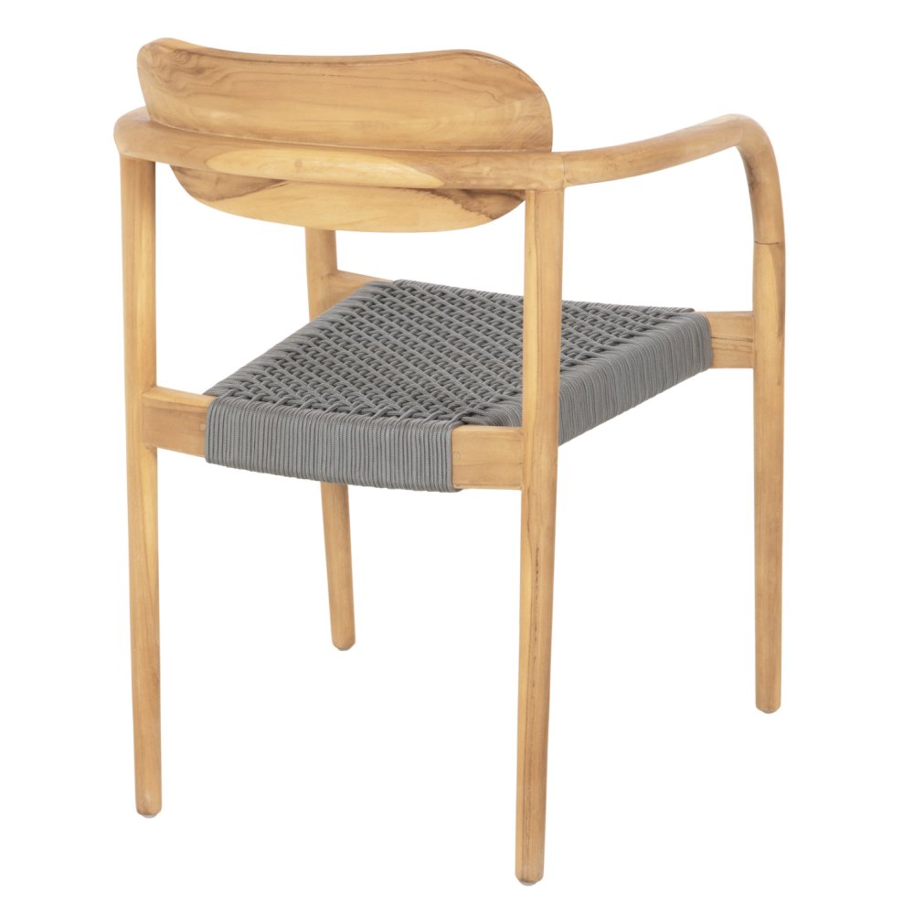 ΠΟΛΥΘΡΟΝΑ ΞΥΛΟ TEAK ΦΥΣΙΚΟ & ΓΚΡΙ ΣΧΟΙΝΙ 55x54x80Yεκ.