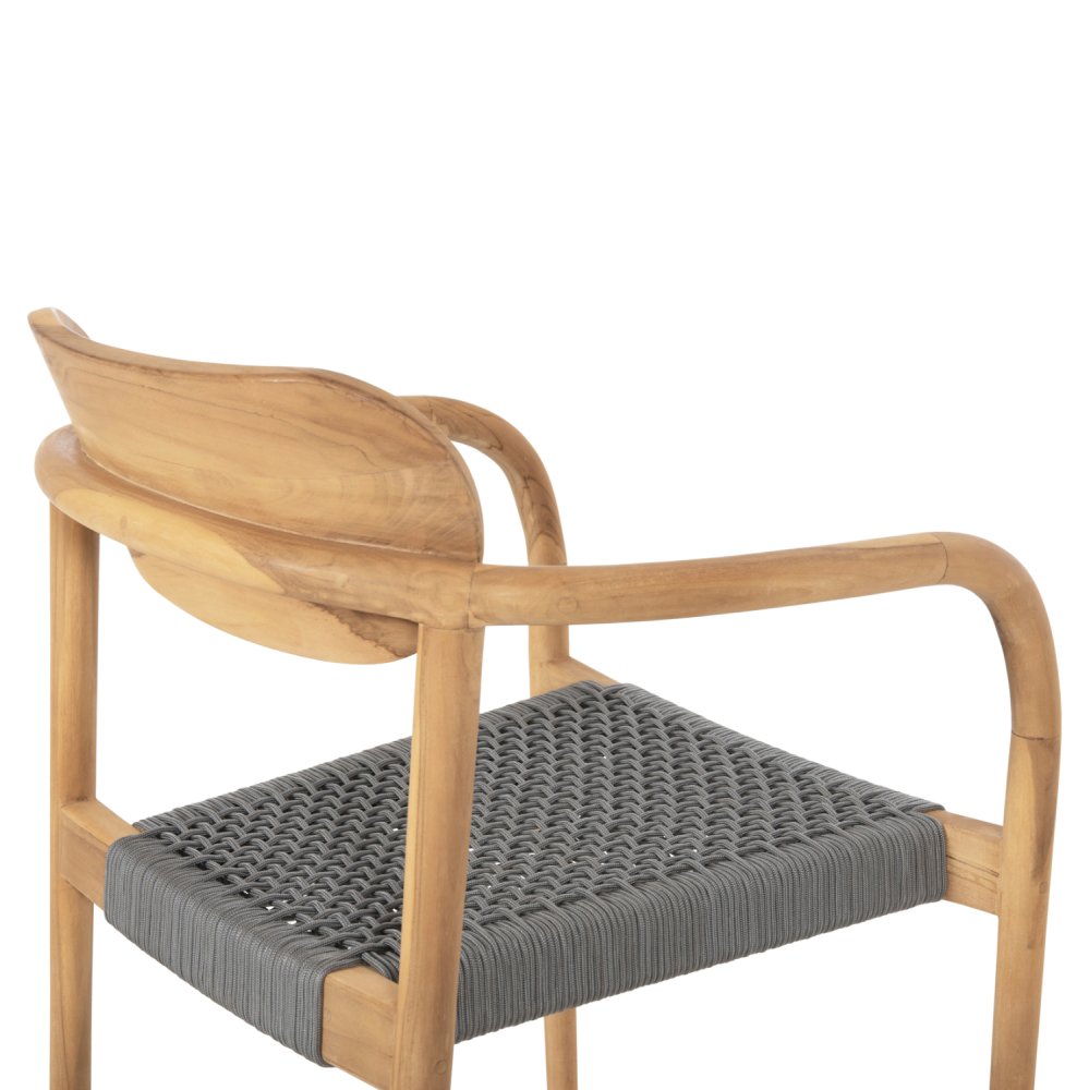 ΠΟΛΥΘΡΟΝΑ ΞΥΛΟ TEAK ΦΥΣΙΚΟ & ΓΚΡΙ ΣΧΟΙΝΙ 55x54x80Yεκ.