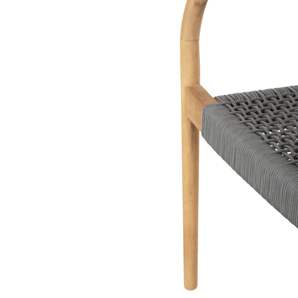 ΠΟΛΥΘΡΟΝΑ ΞΥΛΟ TEAK ΦΥΣΙΚΟ & ΓΚΡΙ ΣΧΟΙΝΙ 55x54x80Yεκ.