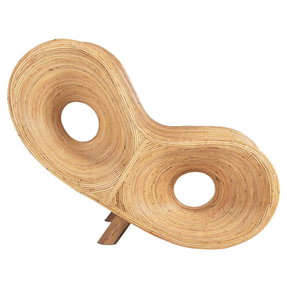 ΠΟΛΥΘΡΟΝΑ CURVY LOUNGE ΑΠΟ RATTAN ΣΕ ΦΥΣΙΚΗ ΑΠΟΧΡΩΣΗ 63x128x97Y εκ.