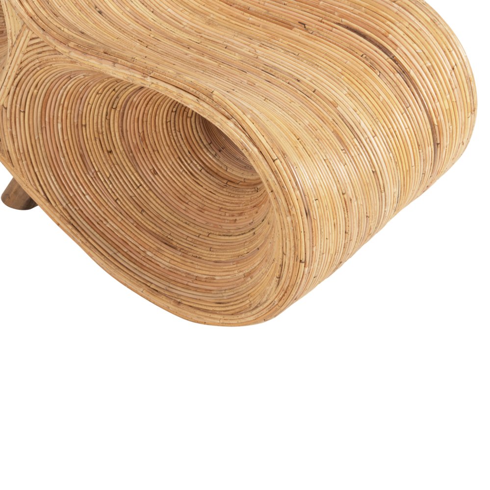 ΠΟΛΥΘΡΟΝΑ CURVY LOUNGE ΑΠΟ RATTAN ΣΕ ΦΥΣΙΚΗ ΑΠΟΧΡΩΣΗ 63x128x97Y εκ.
