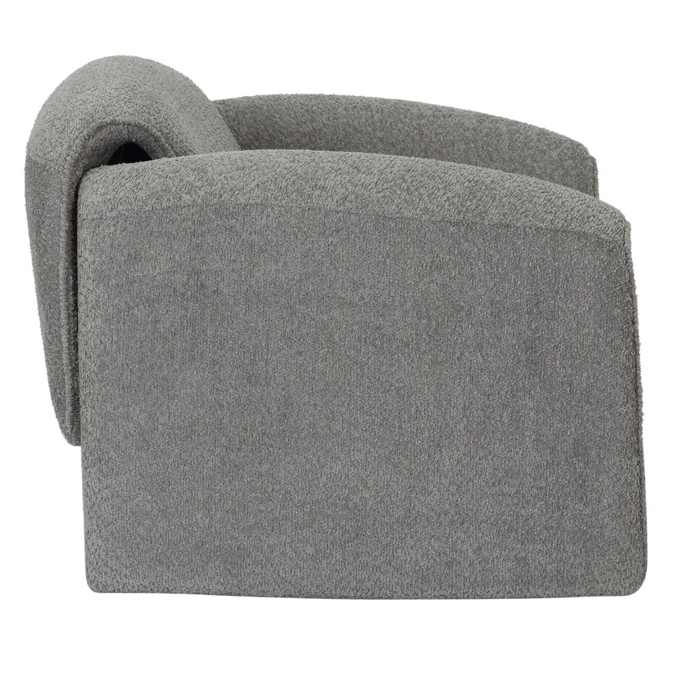 SESSEL GRAUER STOFF-METALLGESTELL 100x83x66Hcm