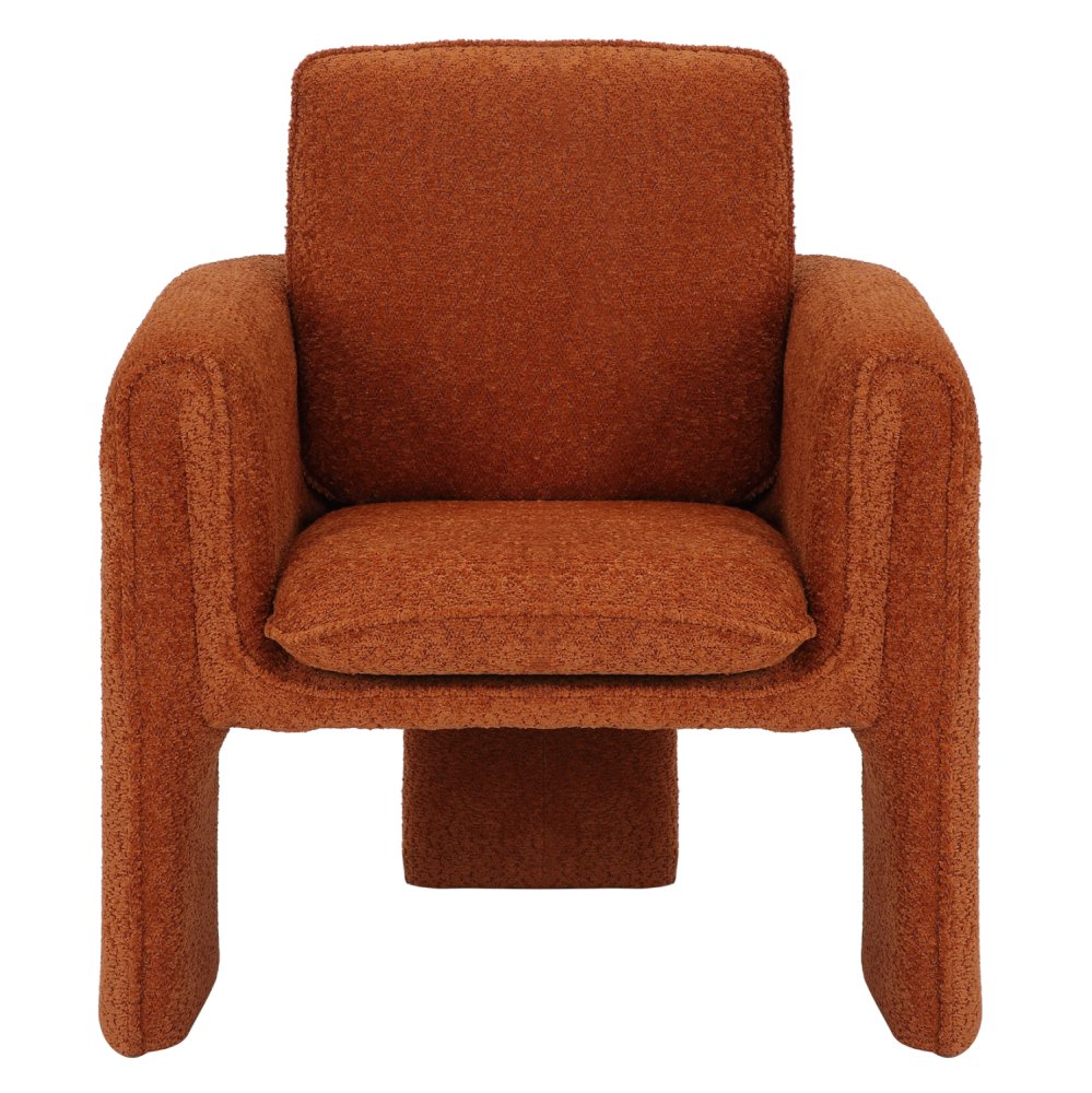 SESSEL ROT ORANGE IN STOFF-METALLGESTELL 82x78x87Hcm