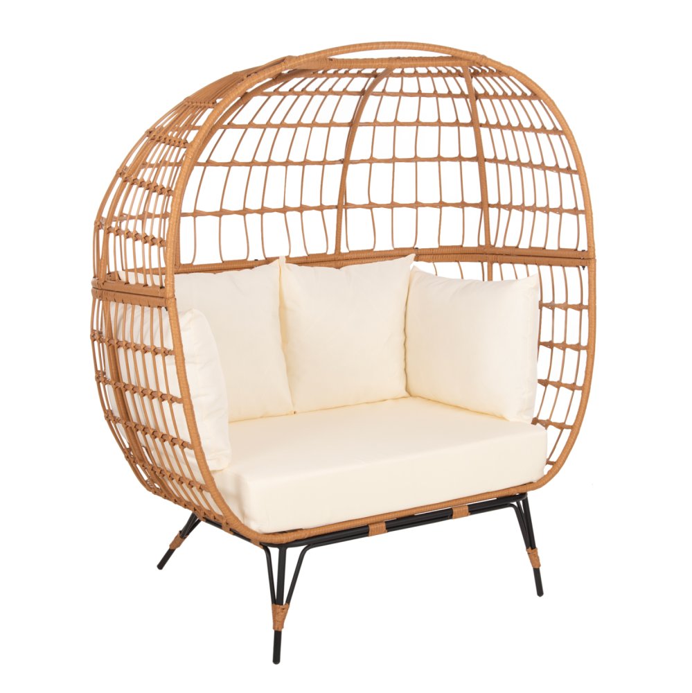 SESSEL FÜR ZWEI NEST-TYP RATTAN 132,5x90x154H cm