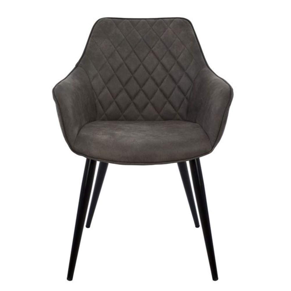 ΠΟΛΥΘΡΟΝΑ MANDO ΜΕ ΓΚΡΙ NUBUCK ΥΦΑΣΜΑ 60x60x84 εκ.