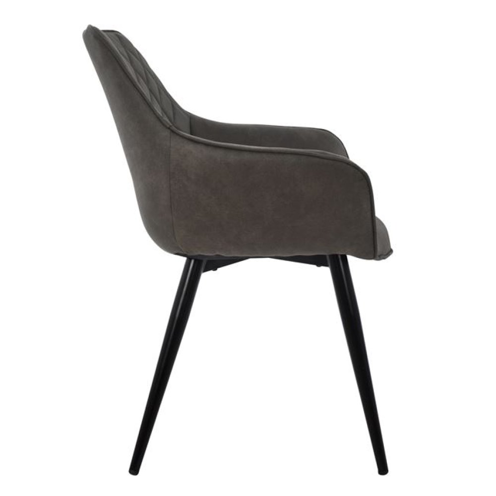 Armchair mando with grey fabric