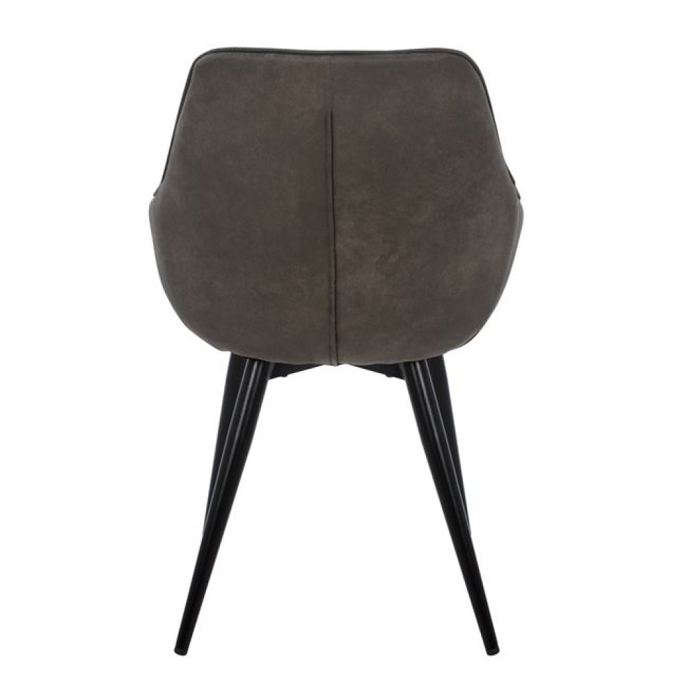 Armchair mando with grey fabric