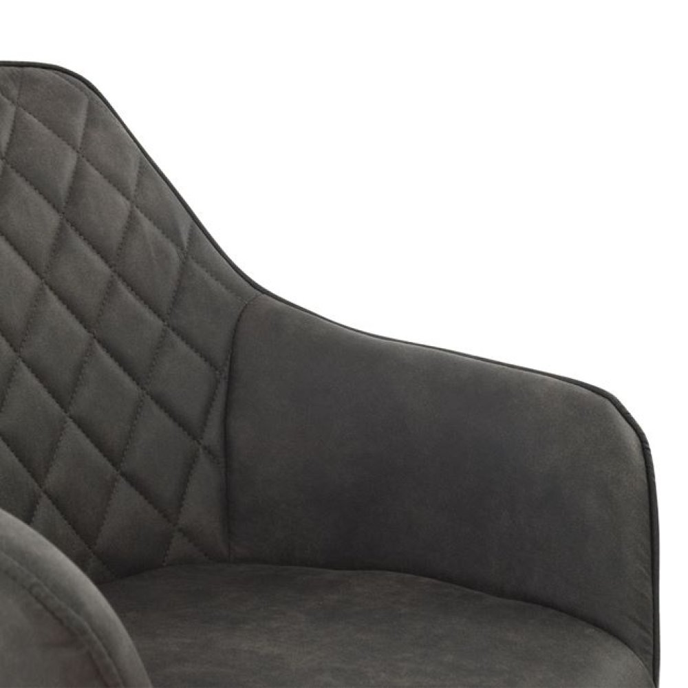 Armchair mando with grey fabric