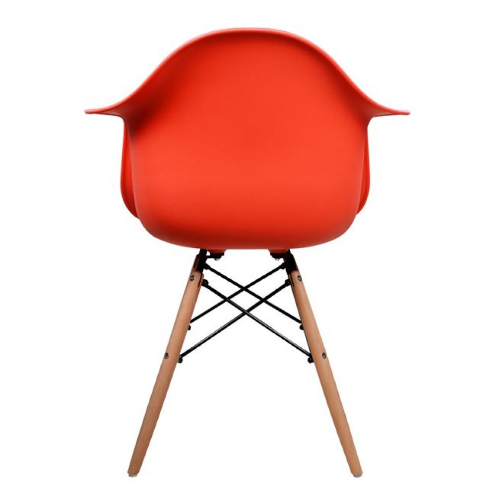 Designer Schalenstuhl MITRO mit Armlehnen, in Rot