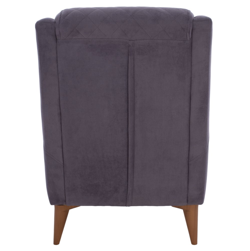 SESSEL "BERZERA HAYES" AUS GRAU SAMT 70x80x98 cm