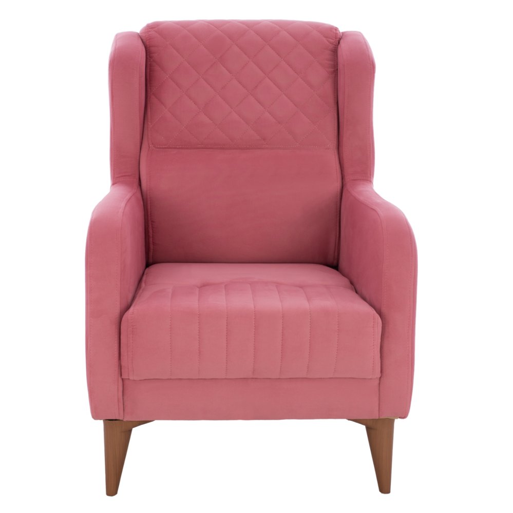 SESSEL "BERZERA HAYES" AUS ROSE SAMT 70x80x98 cm