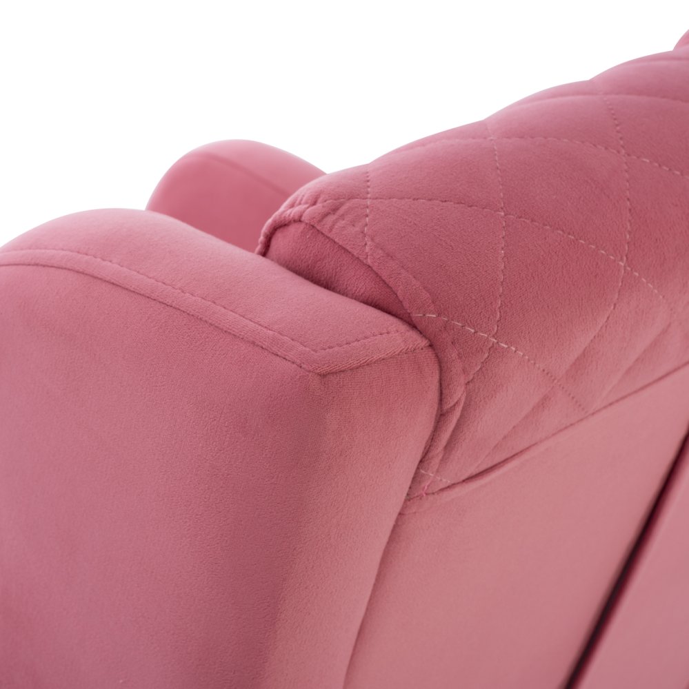 SESSEL "BERZERA HAYES" AUS ROSE SAMT 70x80x98 cm