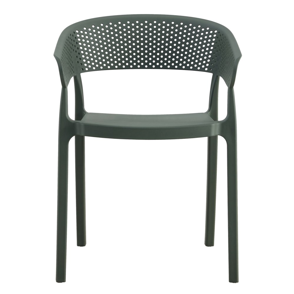 SESSEL POLYPROPYLEN IN DUNKEL OLIVE 53,5x50,5x73cm