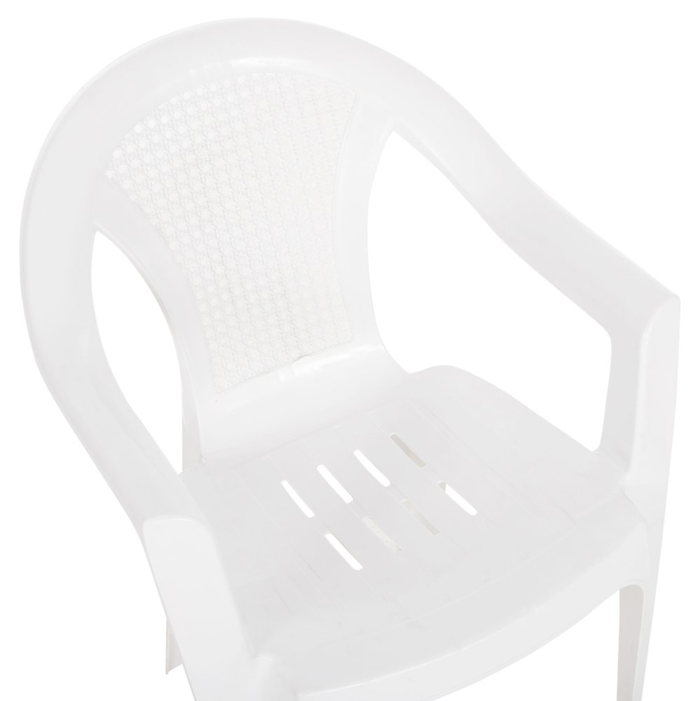 SESSEL AUS POLYPROPYLEN TUVANA WEISS 57x59,5x77Hcm