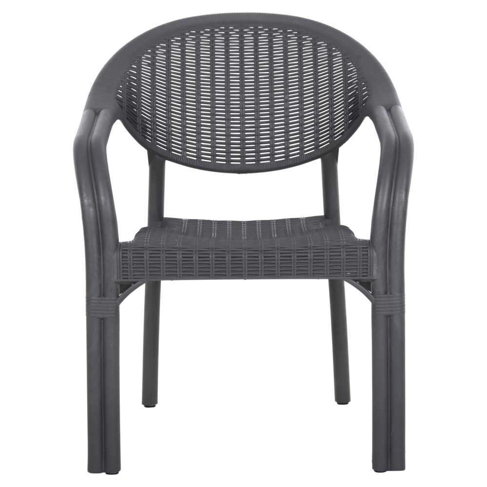 SESSEL AUS POLYPROPYLEN, BAMBUS-OPTIK, SCHWARZ, 63 x 59 x 81 cm