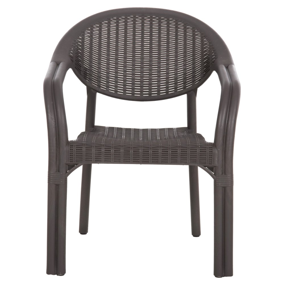 SESSEL AUS POLYPROPYLEN, BAMBUS-OPTIK, BRAUN, 63 x 59 x 81 cm