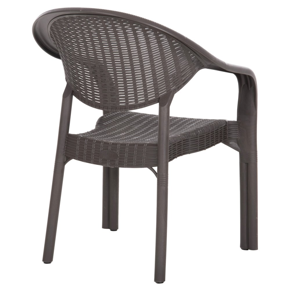 SESSEL AUS POLYPROPYLEN, BAMBUS-OPTIK, BRAUN, 63 x 59 x 81 cm