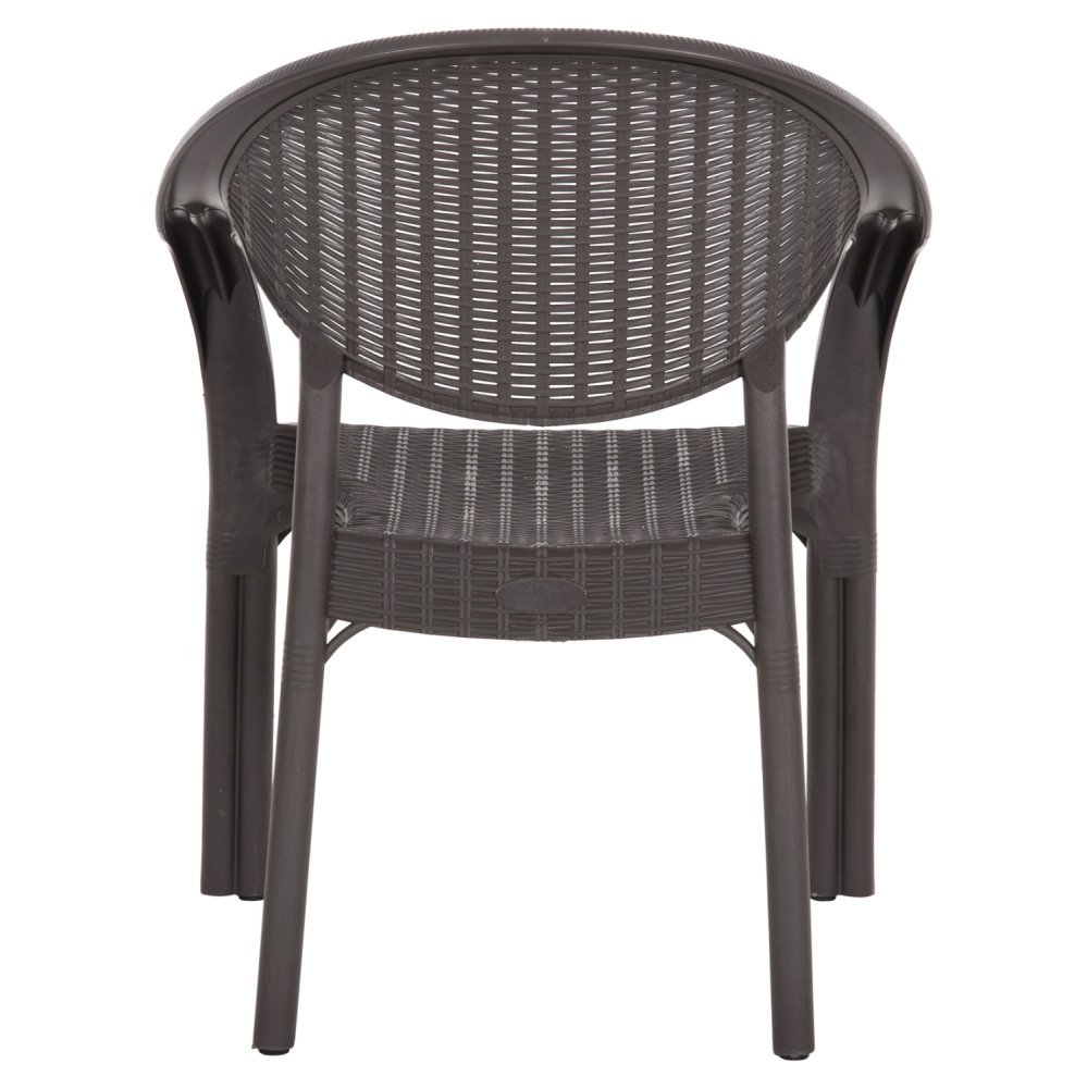 SESSEL AUS POLYPROPYLEN, BAMBUS-OPTIK, BRAUN, 63 x 59 x 81 cm
