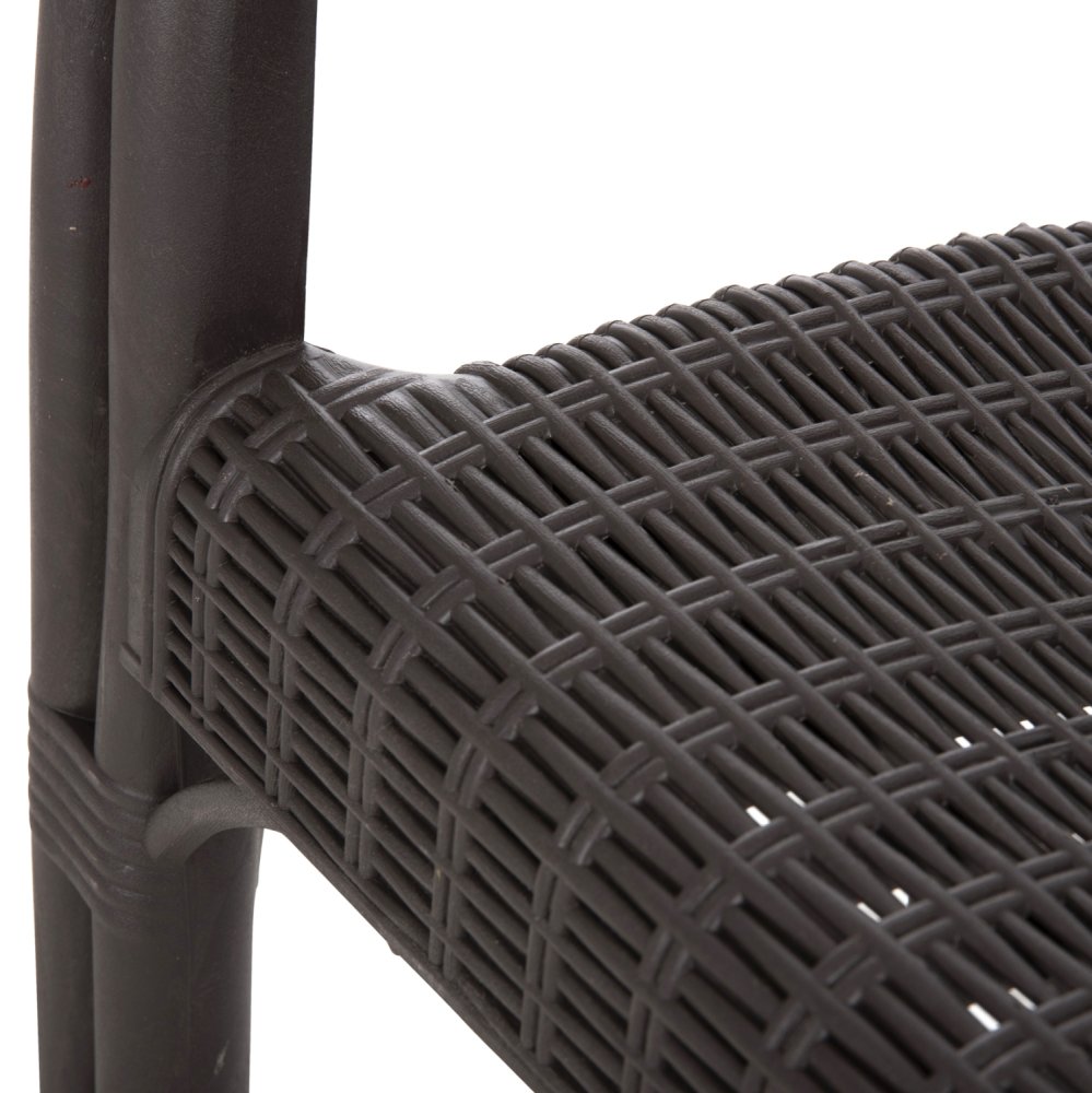 SESSEL AUS POLYPROPYLEN, BAMBUS-OPTIK, BRAUN, 63 x 59 x 81 cm