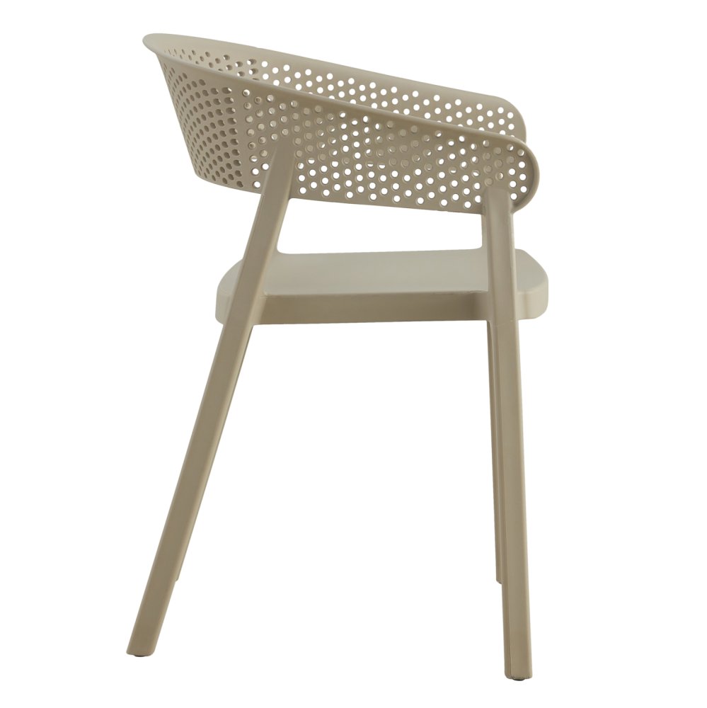 SESSEL POLYPROPYLEN IN BEIGE 53,5x50,5x73cm