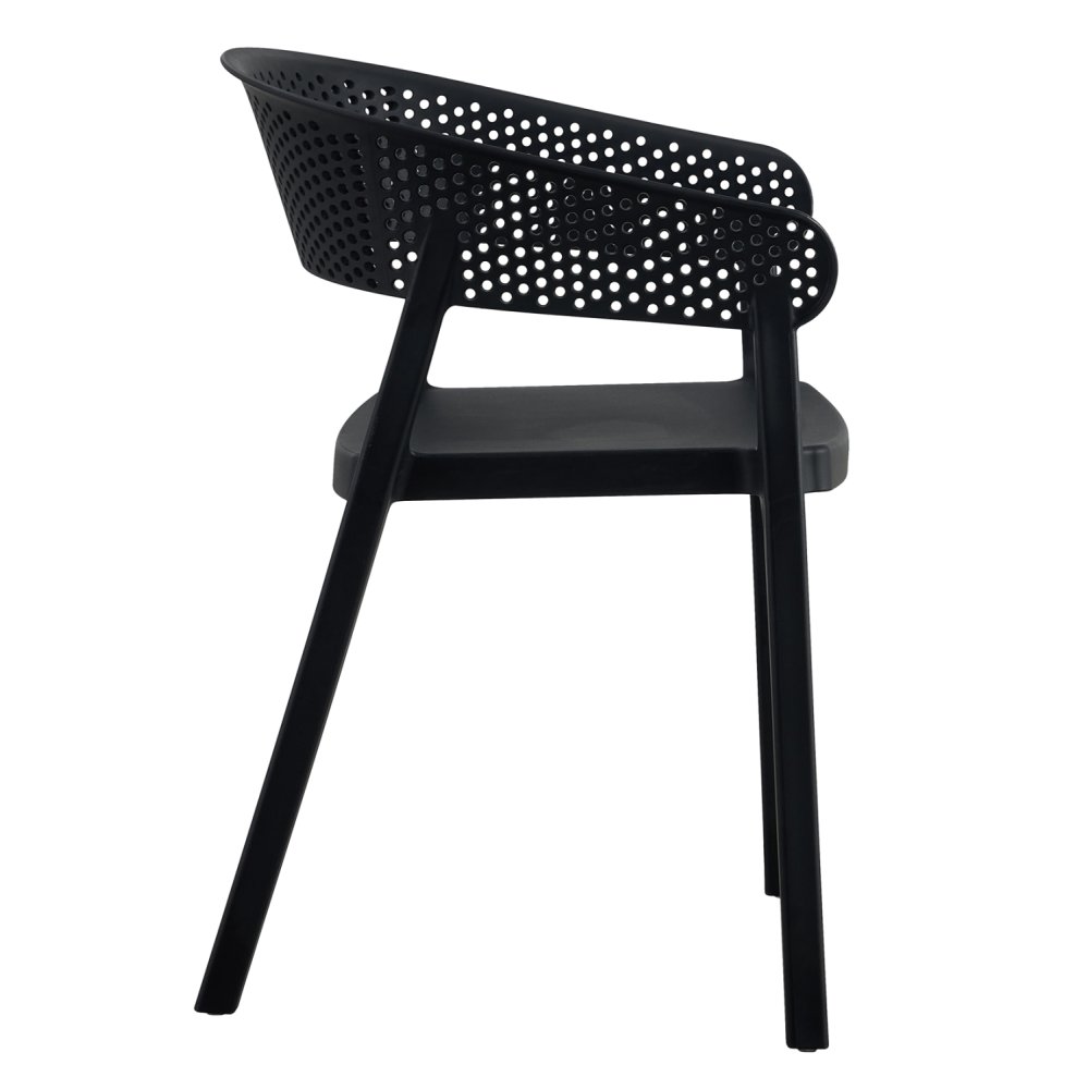 SESSEL POLYPROPYLEN IN SCHWARZ 53,5x50,5x73cm