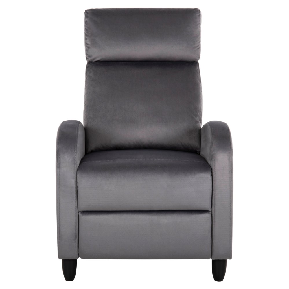 SESSEL RELAX GRAUER SAMT 67,5x90x104Hcm