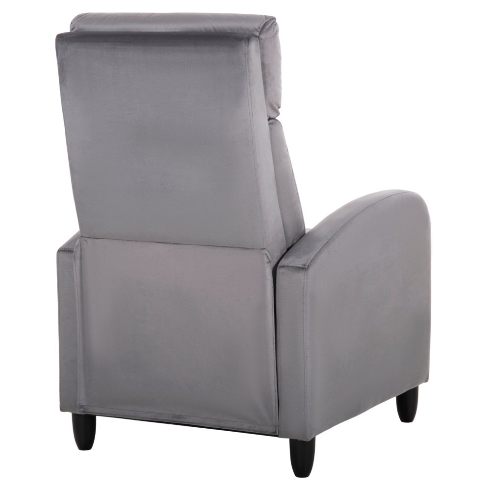 SESSEL RELAX GRAUER SAMT 67,5x90x104Hcm