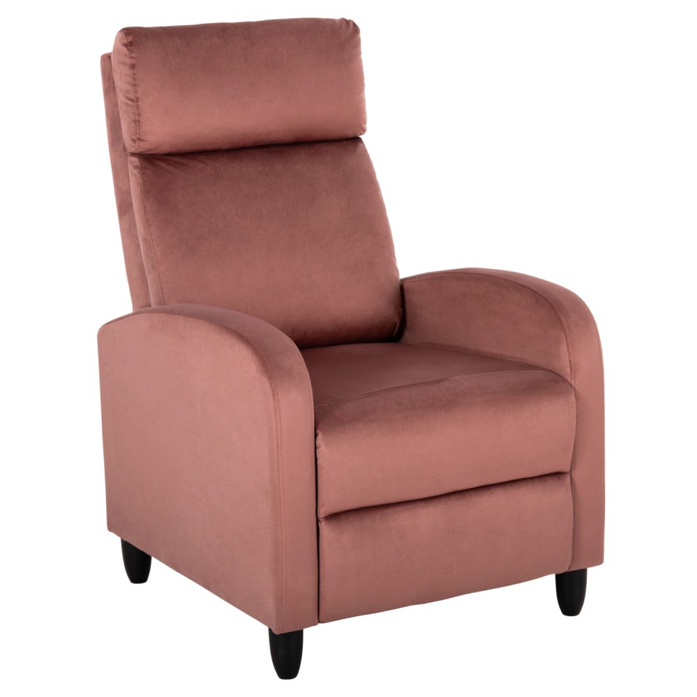 SESSEL RELAX ROSA SAMT 67,5x90x104Hcm