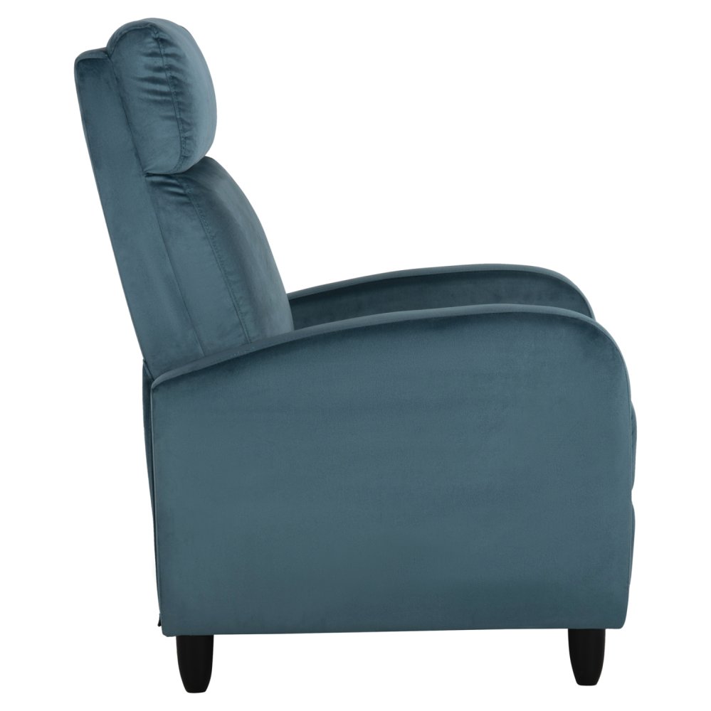 SESSEL RELAX BLAU SAMT 67,5x90x104Hcm