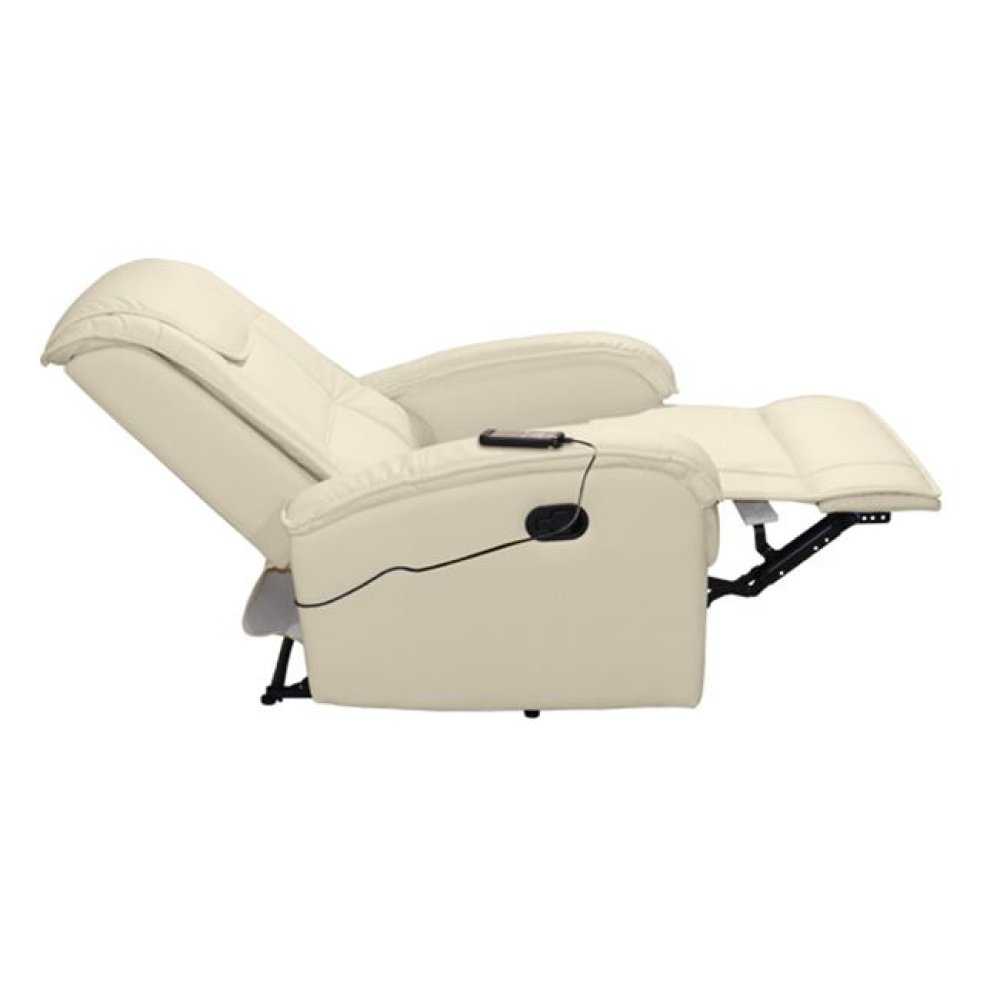 "Relax Me" sessel aus kunstleder mit massagefunktion in weiß