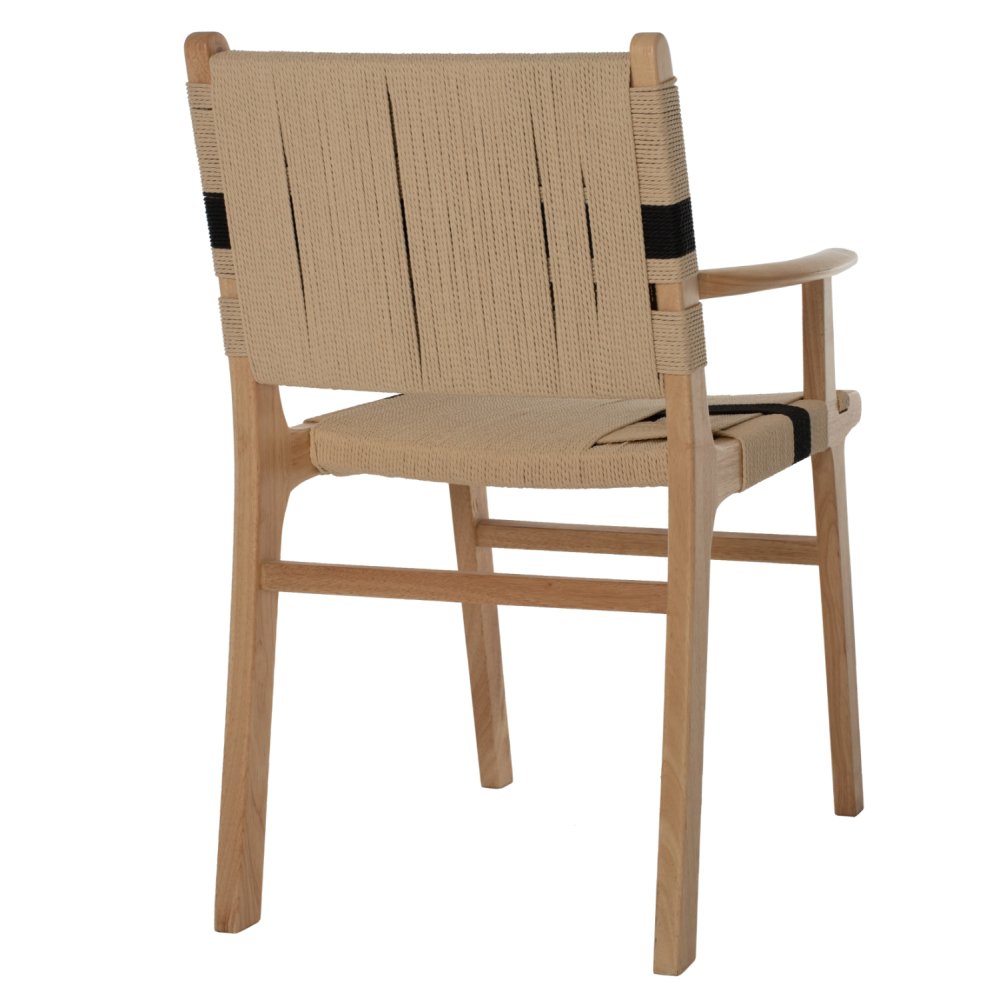 SESSEL GUMMIHOLZ UND SEIL 62,5x60x88Hcm