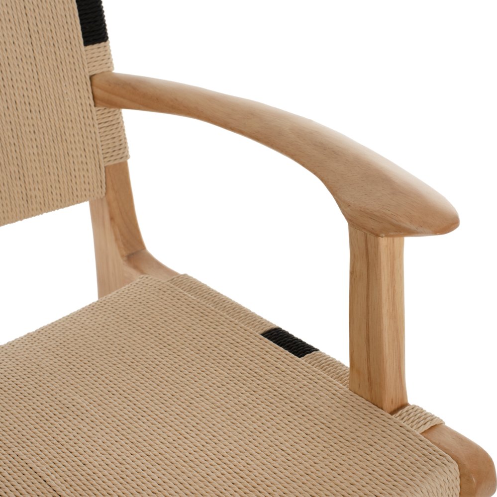 SESSEL GUMMIHOLZ UND SEIL 62,5x60x88Hcm