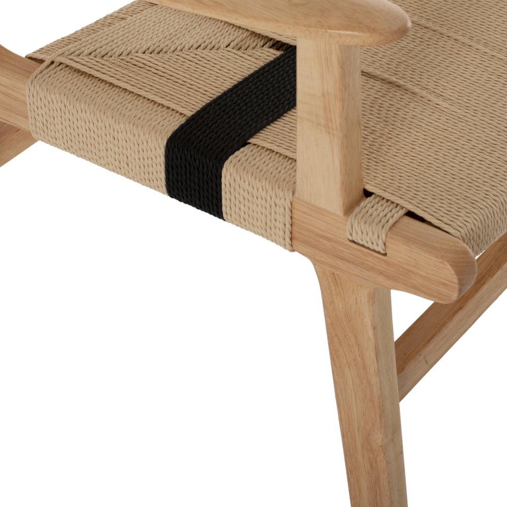 SESSEL GUMMIHOLZ UND SEIL 62,5x60x88Hcm