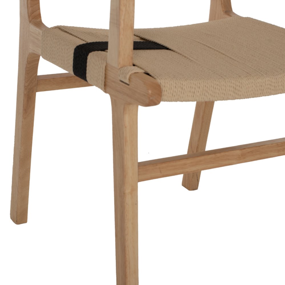 SESSEL GUMMIHOLZ UND SEIL 62,5x60x88Hcm