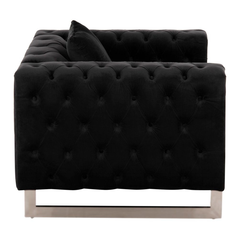 SESSEL t.CHESTERFIELD MOBAR SAMT SCHWARZ-METALLBEINE 99x86,5x77Hcm