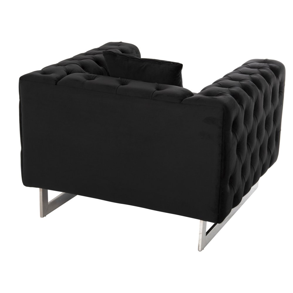 SESSEL t.CHESTERFIELD MOBAR SAMT SCHWARZ-METALLBEINE 99x86,5x77Hcm
