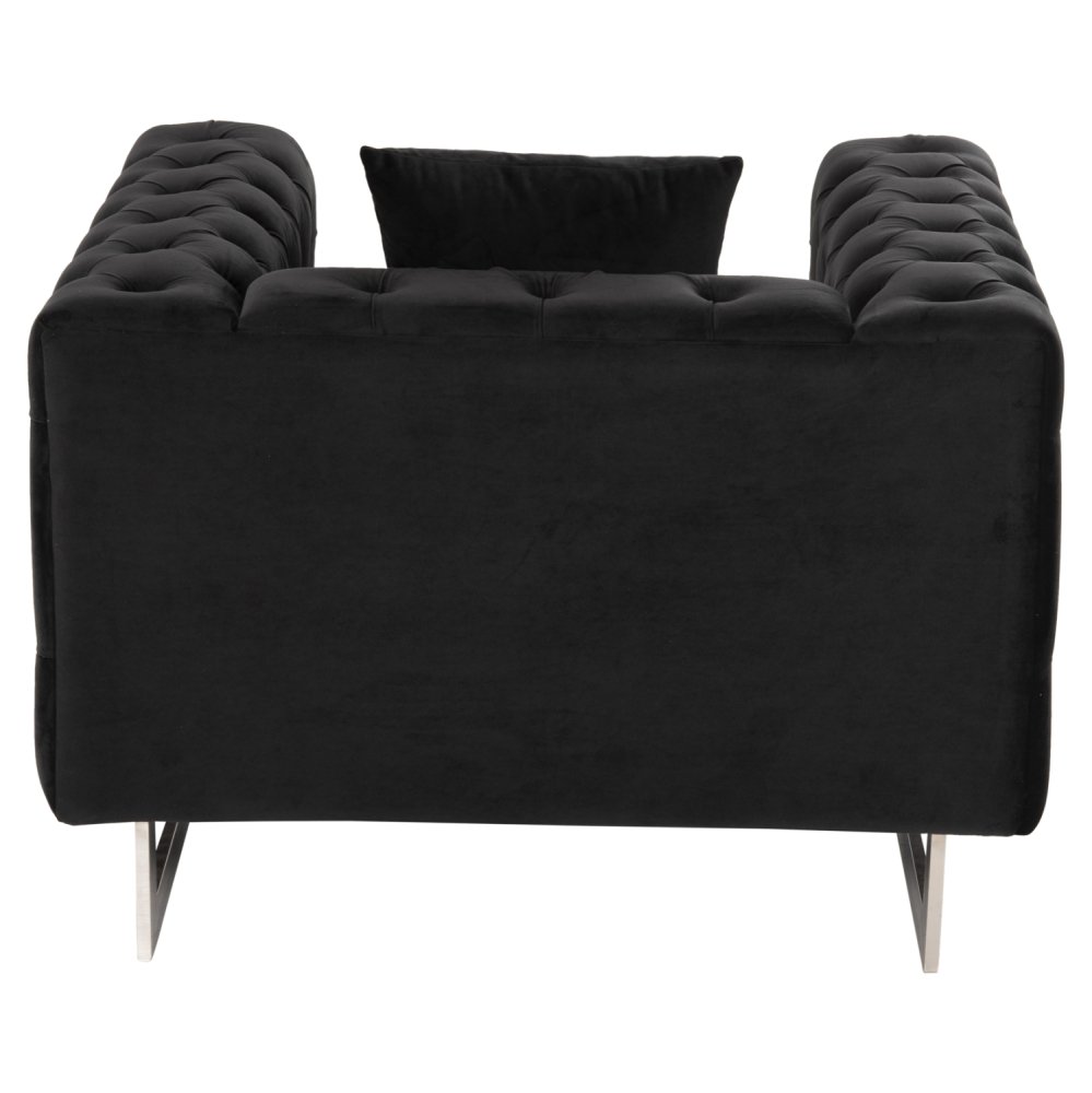 SESSEL t.CHESTERFIELD MOBAR SAMT SCHWARZ-METALLBEINE 99x86,5x77Hcm