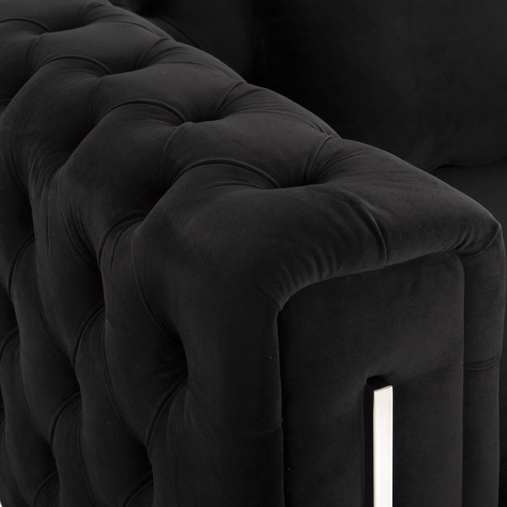 SESSEL t.CHESTERFIELD MOBAR SAMT SCHWARZ-METALLBEINE 99x86,5x77Hcm