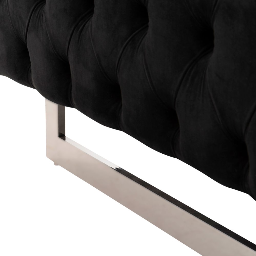 SESSEL t.CHESTERFIELD MOBAR SAMT SCHWARZ-METALLBEINE 99x86,5x77Hcm